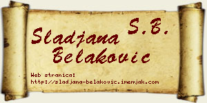 Slađana Belaković vizit kartica